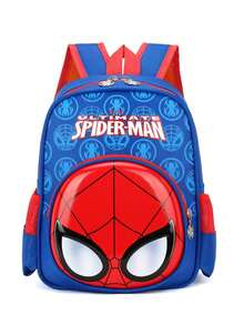 Mochila pequeña con estampado de dibujos animados de Spiderman, bolso de hombro, regalo de Navidad ligero, para familiares y amigos (colocación del patrón de impresión al azar) - Multicolor - Ver 7