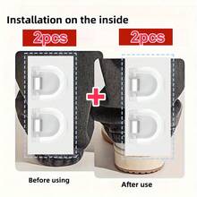 Invisible Seamless Pant Leg Clips - Adjustable Non-Slip Clips Suitable For Jeans, Wide-Leg Pants, Fabric Tailoring - Plastic Clips With Strong Grip - Transparent - View 13