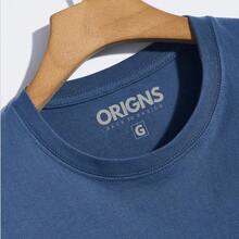 Set Of 5 Men's Basic Plain Cotton Short-Sleeve T-Shirts - ORIGNS Summer/End Of Year - Multicolor - Ver 4