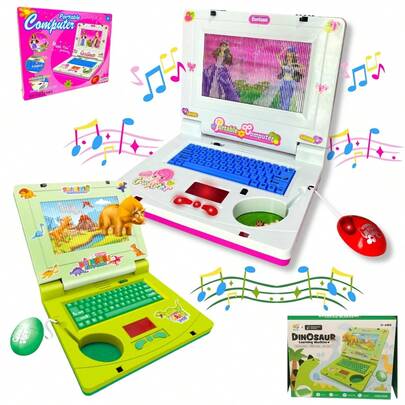 Notebook Musical Brinquedo Infantil Musical Com Luzes - Menino