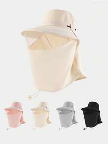 All-Around Large Brim Sun Hat For Women, New Summer Breathable Face Mask Neck Cover Integrated Sun Protection Hat For Hiking, Fishing, Cycling - Sun Hat - View 6