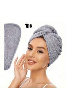 1/4条超细纤维干发巾，300克柔软干发帽，简约纯色浴室干发巾，超强吸水干发巾，防毛躁湿发帽，浴室用品，浴室配件 - 彩色 - 查看 18