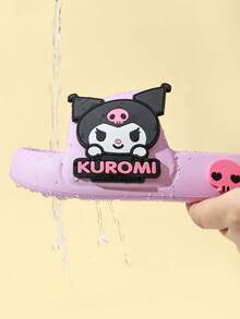 SANRIO 儿童时尚软泡沫拖鞋，EVA鞋底，卡通图案，适合居家、卧室、浴室，女孩适用 - 紫羅蘭色 - 查看 6