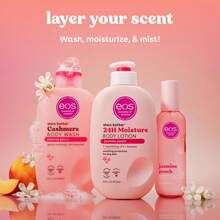 Eos Cashmere Body Mist, Jasmine Peach, Body Spray For Women, Hair Mist, Floral Perfume, Moisturizing, Hyaluronic Acid, Glycerin, Vegan, Cruelty-Free, 6 Fl Oz - 茉莉桃 - 查看 6