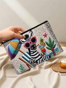 1 Chiếc Túi Ví Hình Ngựa Vằn Vui Nhộn Cho Kỳ Nghỉ - Món Quà Sáng Tạo Cho Phụ Nữ, Túi Ví Có Khóa Kéo, Ví Đựng Tiền Xu, Túi Đồ Du Lịch Cần Thiết, Quà Tặng Cho Đồng Nghiệp Túi Trang Điểm, Túi Sắp Xếp Đồ Trang Điểm, Túi Vệ Sinh Cá Nhân, Túi Đựng Mỹ Phẩm, Túi Đựng Đồ Trang Điểm, Túi Du Lịch, Đồ Dùng Cần Thiết Cho Kỳ Nghỉ, Quà Tặng Cho Phụ Nữ - Nhiều màu - Xem 6