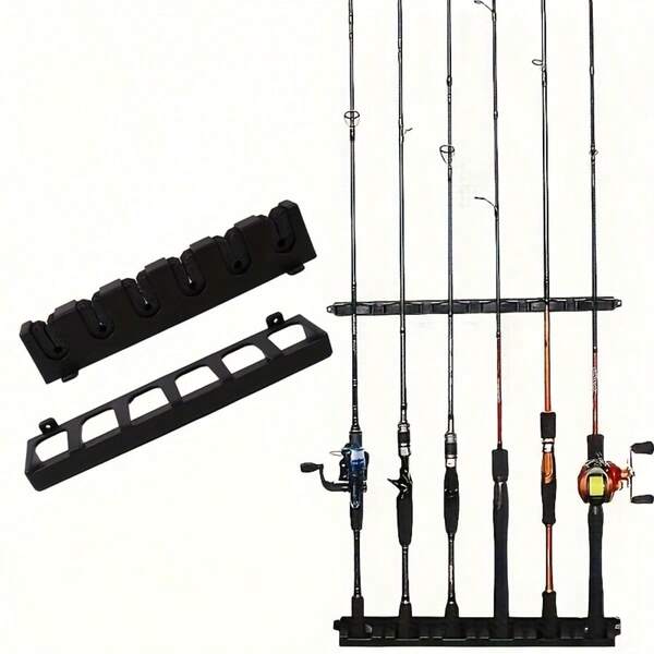 1pc As A Practical, Space-Saving, And Essential Fishing Accessory, This Wall-Mounted Fishing Rod Rack Is An Ideal Gift For Anglers, Fishing Enthusiasts, And Anyone Who Values Organizing Their Fishing Gear.