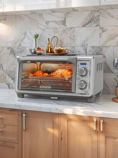  Horno Eléctrico con Freidora de Aire Black+Decker 11L | 5 Funciones | Air Fry | Tosta, Hornea y Asa