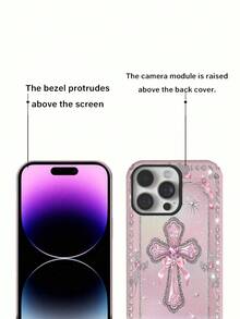 Fashion Phone Case - Heart Pattern Phone Case Compatible With Apple 11, 15, 14, 13, 16PM, 17 Series | Layout Phone Case Aesthetic Phone Case | Street Style Phone Case | Shock-Proof Protection | Gift For Girls - Multicolor - View 4