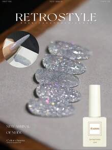 1支/12毫升 2026春夏新款星光钻石闪粉美甲胶 – 白色增白流行美甲闪粉钻石胶，全新升级速干耐磨美甲设计套装，多功能，可搭配LED灯和UV底胶使用，含封层，可实现愈合效果。持久长达28天。 - 彩色 - 查看 1