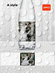 1/10/20/50件可客製化照片水瓶標籤 個性化慶祝標籤 自定義姓名標籤 DIY 帶狀貼紙 適用於婚禮、訂婚、生日、週年紀念、茶室、居家、花園派對，可客製化禮物送給他/她、男友、女友、伴郎、伴娘、情侶、朋友，完美適用於情人節、婚禮、訂婚派對 - 多色1 - 查看 9