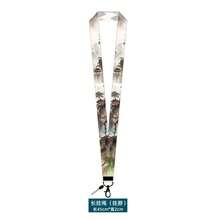 Artistic Style Phone Lanyard, Campus Card/Work ID Holder, Starry Night Koi Fish & Landscape Pattern, Detachable Halter - Rectangle - View 3