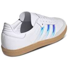 Adidas Samba OG J 'Cream Black Satin'Kid's-JQ3644 | Retro Heritage Style, Timeless Silhouette - 藍白色 - 查看 4