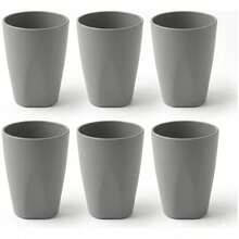 Kit 20 Copos Plásticos Coloridos Duro Resistente 300ml - Grafite - Visão 1