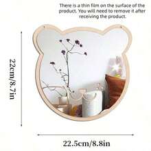 Gương acrylic trang trí tường, ván gỗ, đồ trang trí treo tường hình động vật và phòng trẻ em, trang trí phòng ngủ, trang trí tường (Gương có lớp màng bảo vệ, và mặt sau của gương có một lớp giấy dính, cần bóc ra sau khi nhận hàng) - Màu gỗ - Xem 15
