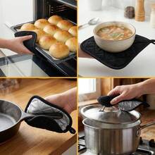 4件套耐热厨房手套、杯垫、台面垫、烘焙配件 - 查看 5