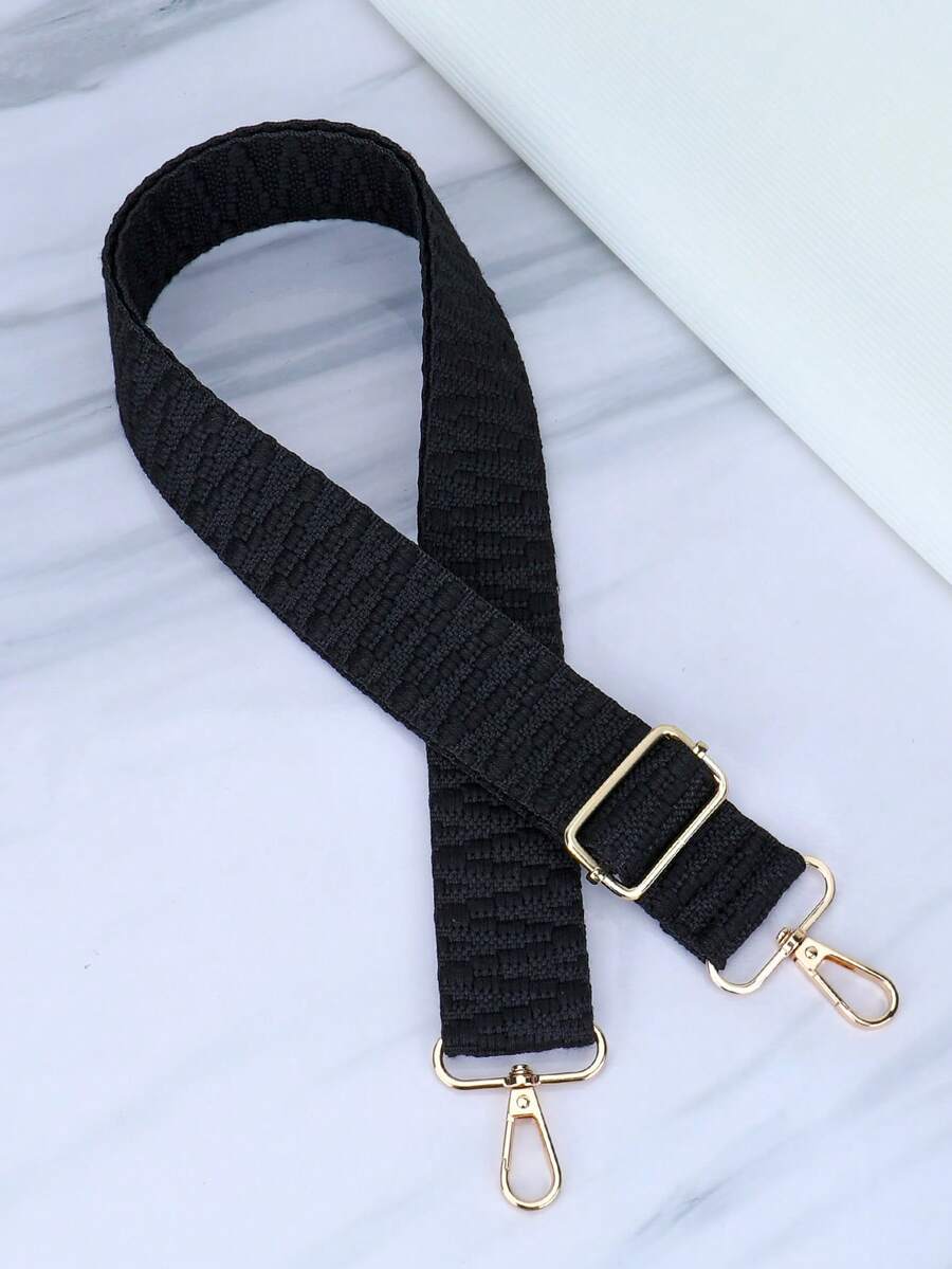 Tali Bahu Hitam yang Dapat Diatur, Cocok untuk Tas Tangan, Dompet, Tas Selempang, Tas Bahu, Perlengkapan Liburan yang Lucu dan Feminin, Aksesoris Tas - Hitam - View 1