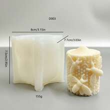 Molde de silicona con forma de cilindro de panal de abeja, diseño único - Blanco - Ver 2