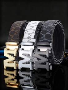 1 Thắt lưng unisex bằng hợp kim, khóa tự động điều chỉnh, in chữ M, chất liệu cao cấp, thời trang và phong cách công sở, cũng có thể dùng làm thắt lưng quần jeans. Thắt lưng bền chắc, dài 47 inch và rộng 1,37 inch, phù hợp cho việc đi lại hàng ngày và các bữa tiệc/ăn tối - một món quà lý tưởng cho người yêu và người thân. - Nhiều màu - Xem 9