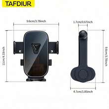 TAFDIUR 纹理图案表面车载出风口手机支架，加长臂带可调节挂钩，单手操作，高稳定性，ABS材质，适用于大多数车型 - 紋理延長鉤 - 查看 15