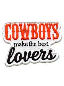 1 miếng vá thêu chữ "Cowboys Make The Best Lovers" kiểu miền Tây, có thể ủi lên quần áo. - Nhiều màu - Xem 1