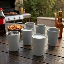 Set Of 30 Colorful Plastic Cups 330ml For Schools, Daycare Centers, And Parties - Grey - View 6