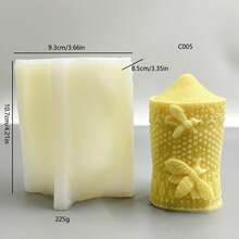 Molde de silicona con forma de cilindro de panal de abeja, diseño único - Blanco - Ver 4