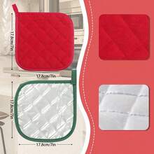 2pcs/4pcs/6pcs Set Kitchen Trivet Mats, Heat Resistant Insulation Pads, Cooking And Baking Trivets, Countertop, Oven Rack Liners, Kitchen Trivet Set, Used As Hot Dish, Hot Pot And Pan, Cast Iron Cookware Trivet. Protect Countertop From Scratches, Utensils Placed Under Heavy Cast Iron Sets. - Red - View 4