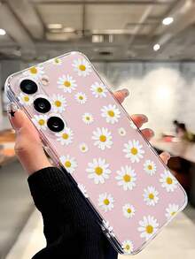 1件經典時尚菊花手機殼 透明軟殼保護套 適用於 Galaxy A04e/12/A13/A14/A34/A50/A52/A53/A54/S21/S22/S23/S24/S25/S25Ultra，此為2D圖案而非3D - 無色 - 查看 7
