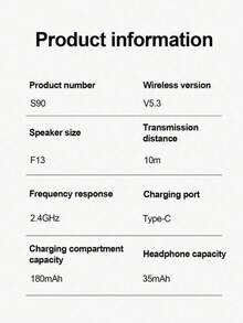 Long-Lasting Battery Life Wireless Headphones, Fast Charging, Low Latency Suitable For Gamers, Deep Noise Cancellation, Wireless Bluetooth Compatible With Apple And Android Systems - one-size - View 11