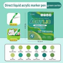 1支装 366/320/288/240/168/120/72/60/48/36/24/12色丙烯马克笔，不透明防水可混色毛笔头，适用于木材、画布、石头、岩石绘画、玻璃、陶瓷、DIY工艺品、美术用品、学生绘画 - 丙烯馬克筆 - 查看 27