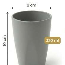 Kit 20 Copos Plásticos Coloridos Duro Resistente 300ml - Grafite - Visão 4