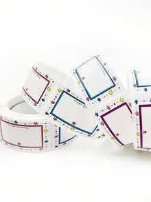 1 Cuộn Hình Dán Viền Sao Trống, Hình Dán Niêm Phong, Nhãn Dán Tự Dính, Đồ Dùng Sổ Lưu Niệm, Văn Phòng Phẩm, Hình Dán Vui Nhộn - nhãn dán - Xem 3