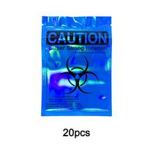 10/20/50/100个装全息可重复密封铝箔袋，防异味拉链包装袋，带图案印刷，适用于小件物品 - 紅色 - 查看 5