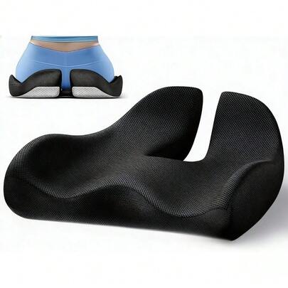 Office Chair Cushion & Car Seat Cushion, Memory Seat Cushion For Office Chair Cushions Pad Pillow For Memory Foam For Long Sitting For Gaming Chair And Car Seat Black