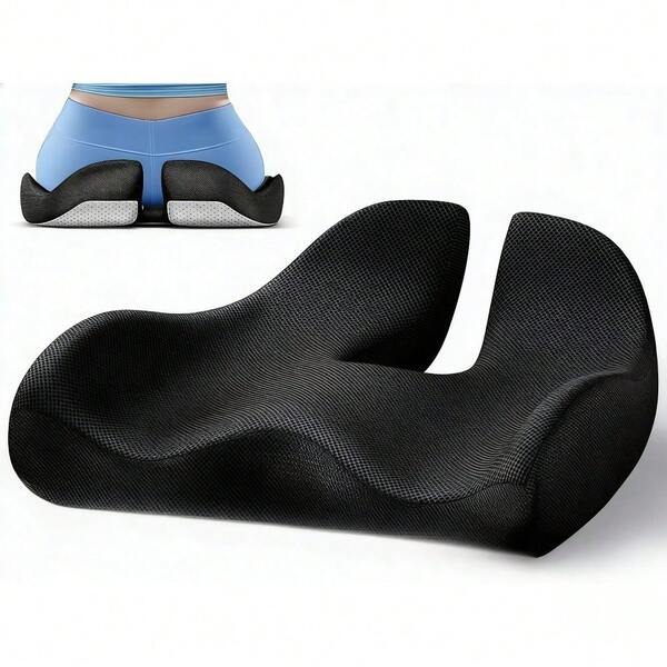 Office Chair Cushion & Car Seat Cushion, Memory Seat Cushion For Office Chair Cushions Pad Pillow For Memory Foam For Long Sitting For Gaming Chair And Car Seat Black