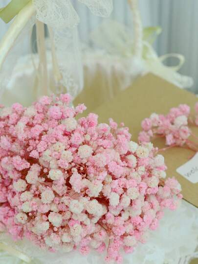 25/50/100/300pcs Mini Baby's Breath & Other Dried Flowers - For Resin Mold Art And Handicrafts, Ivory White Bouquet For Hair Accessories, Wedding Wreaths, Table Decorations, Home Decor