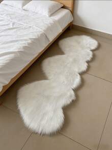 1 件白色三心图案装饰地毯,柔软卧室装饰,情人节适用,小地毯,地毯,爱心家居装饰,客厅地毯,小型客厅地毯,卧室地毯,客厅家居装饰,户外地毯,可水洗地毯 - 白色 - 查看 7