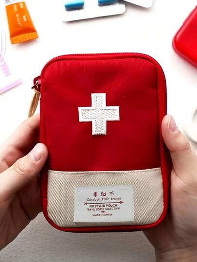 便携可爱小型急救包，户外居家药品收纳包，应急医疗包，适用于家庭、户外、露营、徒步旅行，多种颜色和尺寸可选，返校旅行必备，旅行必备包