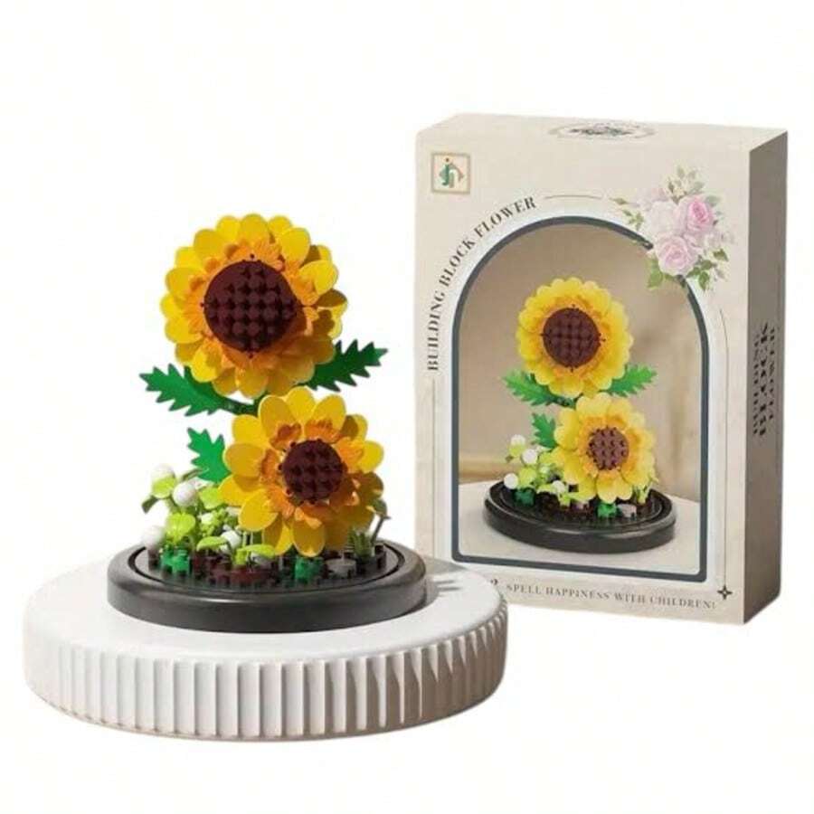 Set Bloques Armables de Flores con Base - Amarillo - Ver 1