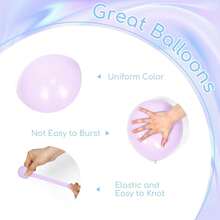 10英寸珍珠粉和蓝紫色气球，冰雪奇缘美人鱼女王气球，搭配柔和色调气球，适合美人鱼、雪花主题的迎婴派对、生日派对、庆祝派对装饰。 - A-1 - 查看 5