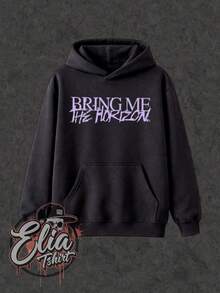 Comfortable Basic Sweatshirt For Everyday Wear. Bring Me The Horizon Music Singer Famous International National Urban Culture Rock Metal Rock N Roll Famous Band Singer Unisex Sweatshirt For Men And Women 50% Cotton 50% Polyester Top Premium Streetwear New Release Immediate Shipping Various Colors!! - 黑色 - 查看 2