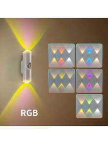 YITUMU Motion Sensor LED Night Light - RGB/3-Color Magnetic Ambient Lamp, USB Rechargeable, Auto On/Off, Dimmable, Suitable For Wardrobe, Entrance, Bedside Table And Corridor - Multicolor - View 15