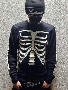 Supreme Hanes Bones Thermal Crew FW25 Unisex (1 Pack) - màu đen - Xem 4