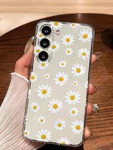 1件經典時尚菊花手機殼 透明軟殼保護套 適用於 Galaxy A04e/12/A13/A14/A34/A50/A52/A53/A54/S21/S22/S23/S24/S25/S25Ultra，此為2D圖案而非3D - 無色 - 查看 6