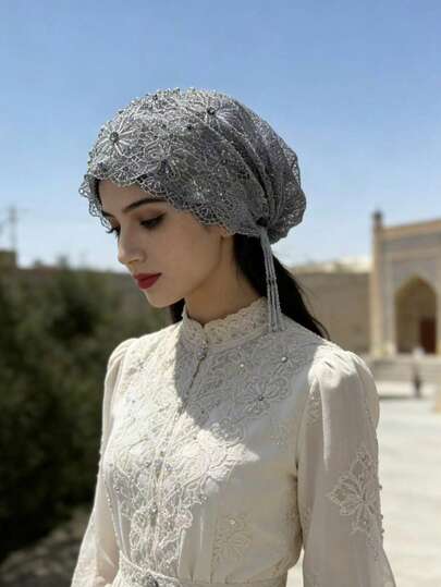 新款彩色手工流苏串珠发箍，镶嵌水钻，时尚别致