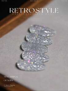 1支/12毫升 2026春夏新款星光钻石闪粉美甲胶 – 白色增白流行美甲闪粉钻石胶，全新升级速干耐磨美甲设计套装，多功能，可搭配LED灯和UV底胶使用，含封层，可实现愈合效果。持久长达28天。 - 彩色 - 查看 2