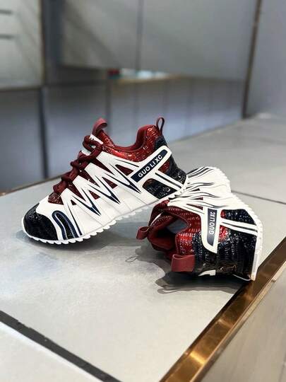 2026新款男士厚底运动鞋复古厚底运动鞋时尚运动跑步鞋轻便透气休闲鞋