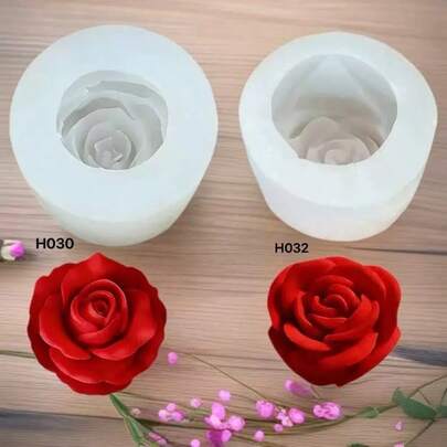 3D Rose Silicone Mold, Suitable For Home Decor, Scented Candle, Handmade Soap, DIY Plaster, Resin Crafts