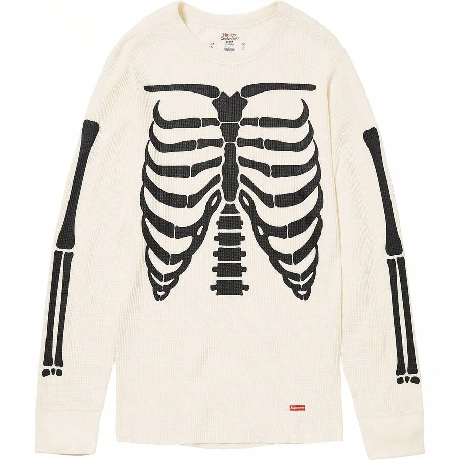 Supreme Hanes Bones Thermal Crew FW25 Unisex (1 Paquete) - Blanco - Ver 1