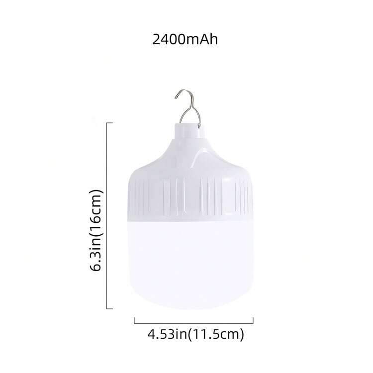 Camping Light USB Rechargeable Waterproof Bulb Emergency Lanterns Portable LED Lamp, Room Decor,Travel,Mother Day Gift, Ultra Bright Multi-Functional Home Outdoor Work Camping Tent Night Emergency Lamp, Camping Accessories(2400/1200/400mAh) - Cold White - View 12